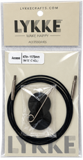Circular Knitting Swivel Cord for 47" (120cm) length (black) LYKKE Crafts