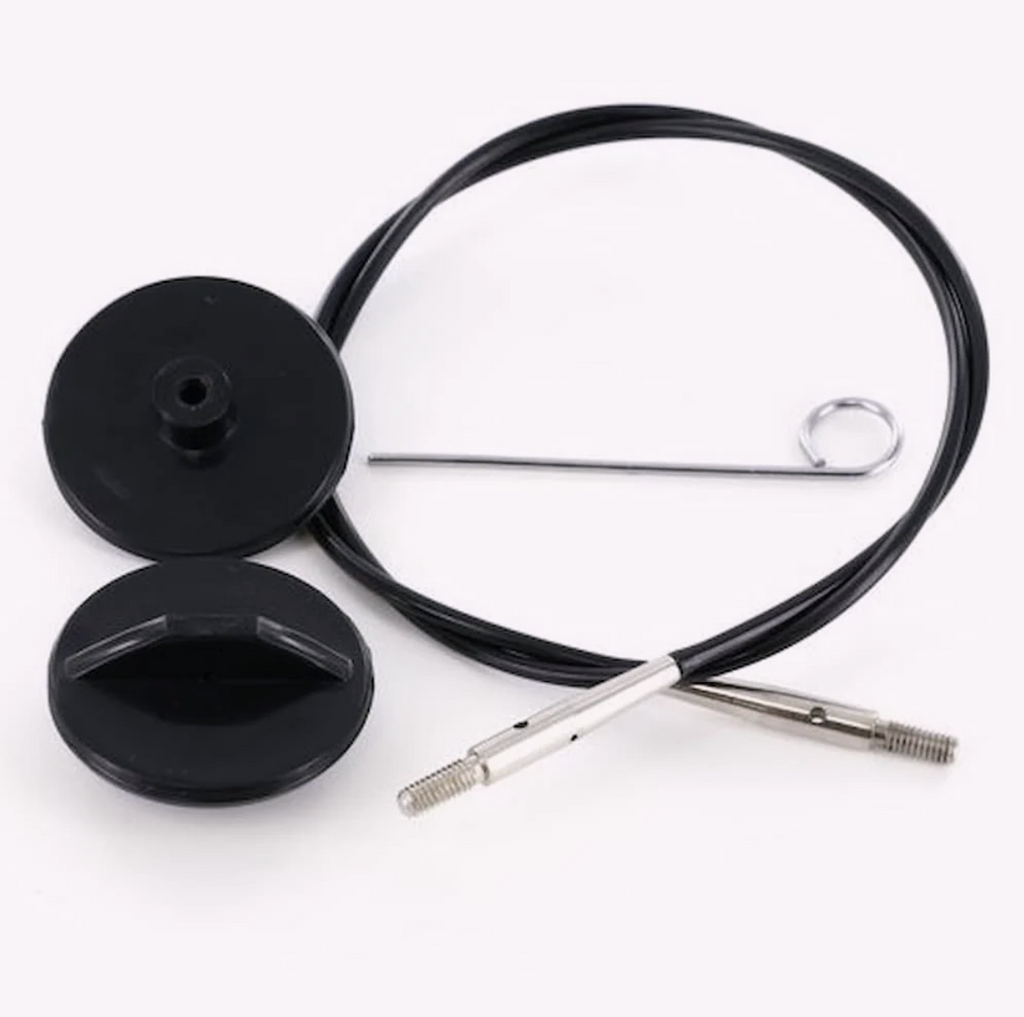 Circular Knitting Swivel Cord for 32" (80cm) length (black) LYKKE Crafts